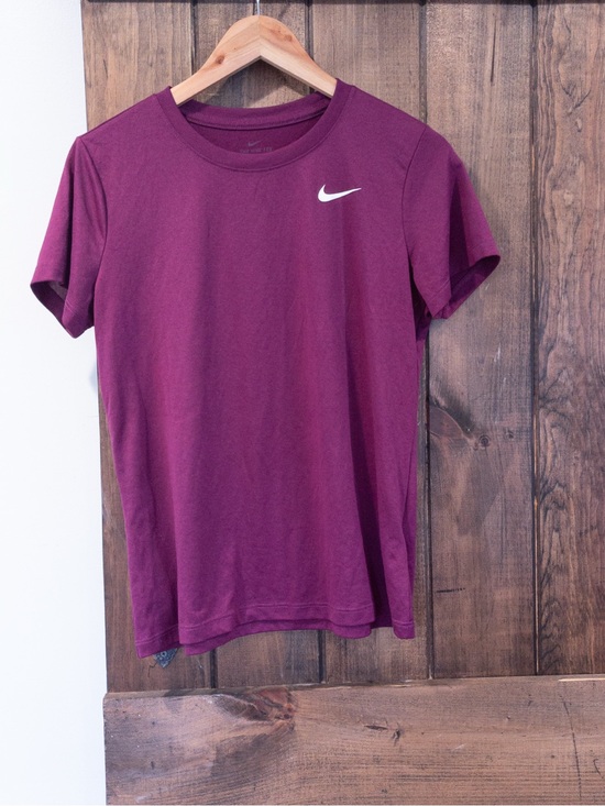 Nike Tops - Nike Dri-Fit The Nike Tee Plum Maroon Swoosh Logo Medium